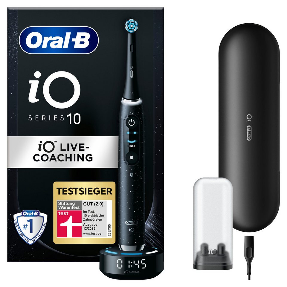 Oral-B Elektrische Zahnbürste Oral-B iO Series 10 White, elektrische Zahnbürste, iO Sense Ladestation
