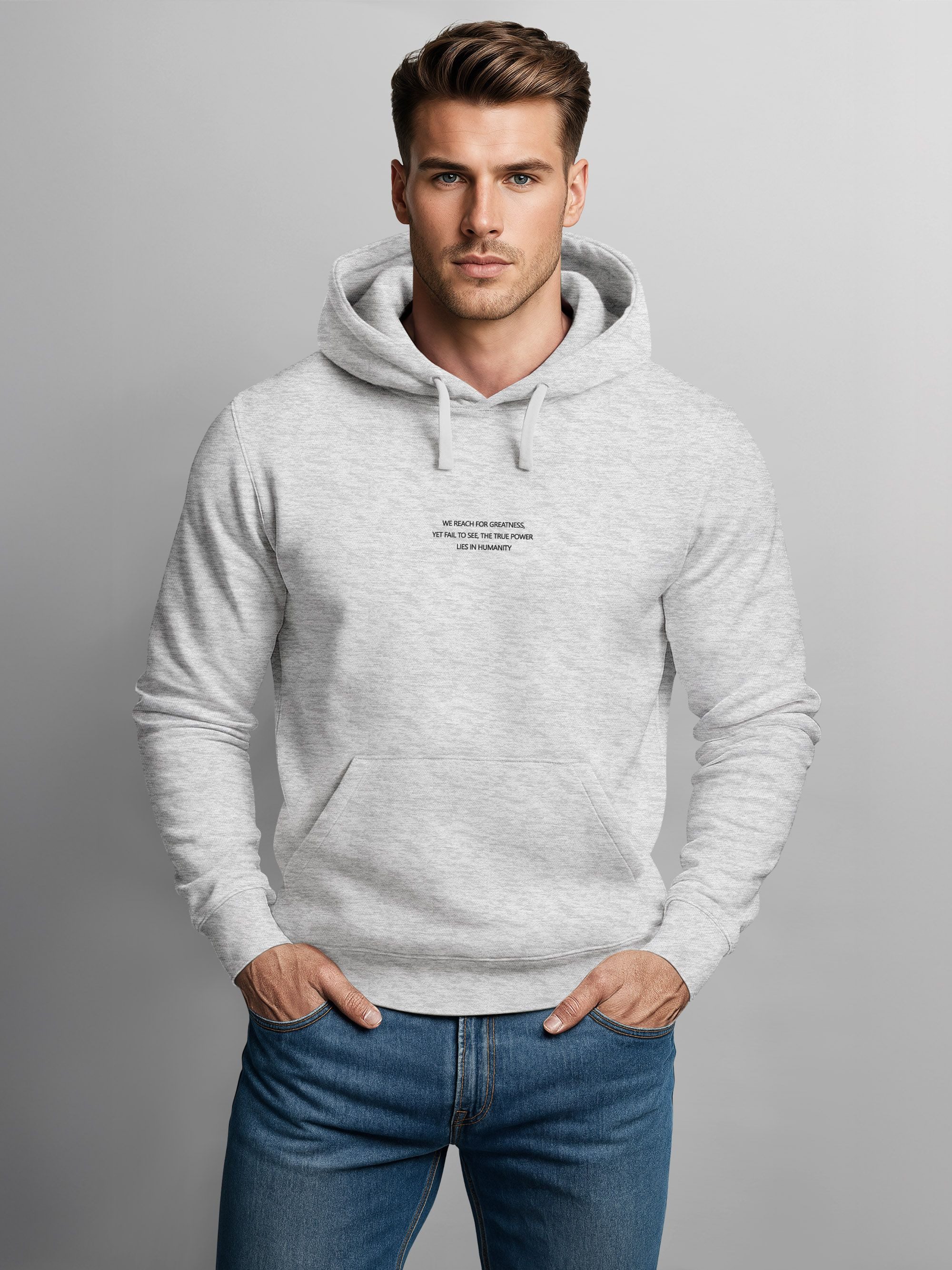 Neverless Hoodie Neverless® Hoodie Backprint Herren Michelangelo Hände Line-Art-Print