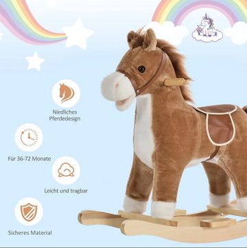 DOTMALL Kinderstuhl Schaukeltier Pferd Baby Plüschtiere Kinder Geschenk Weihnachten