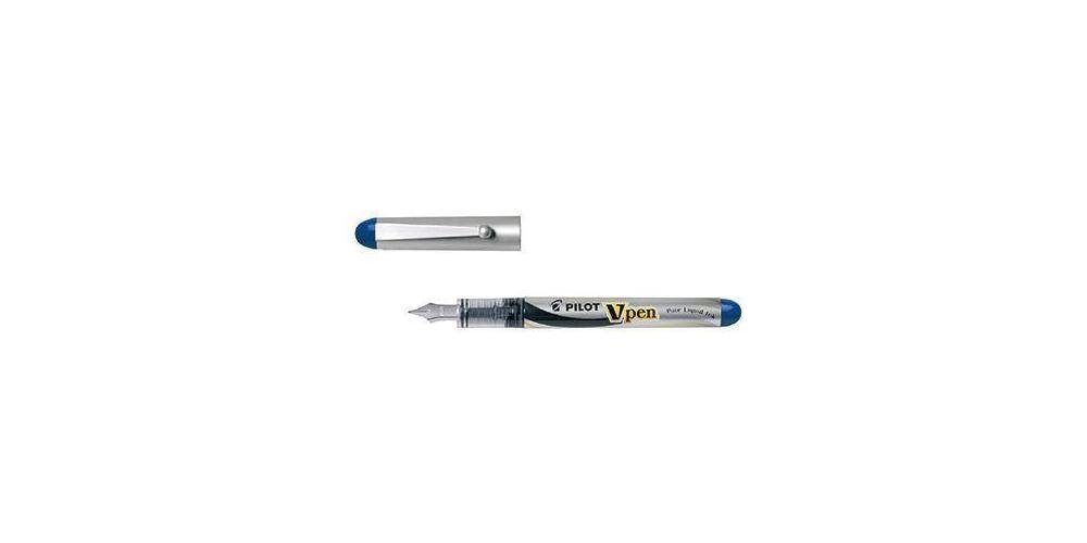 PILOT Füllfederhalter Füllfederhalter V-Pen silver M 0,5mm blau V-Pen silver M 0,5mm blau
