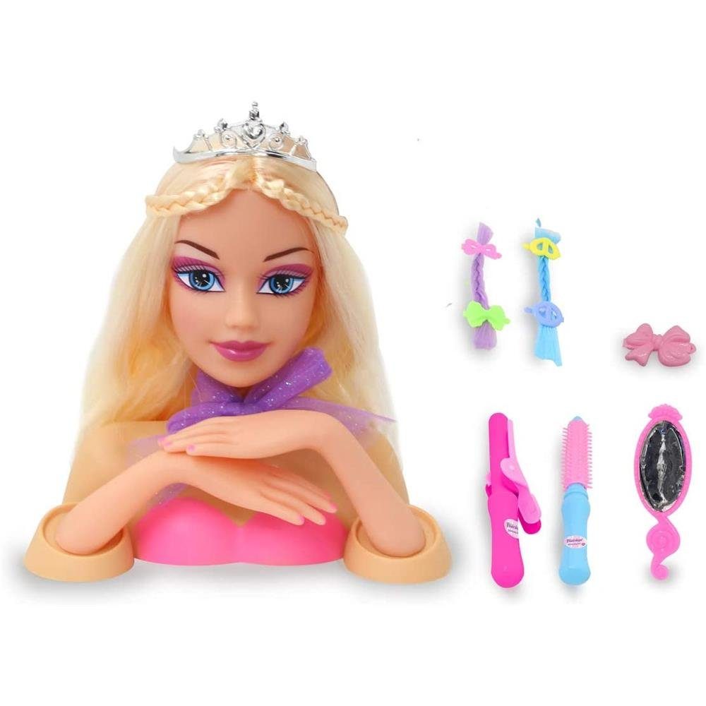 Jamara Frisierkopf Bella Styling, inkl. Haarzubehör, Rollenspiel, für Mädchen, stylen, frisieren