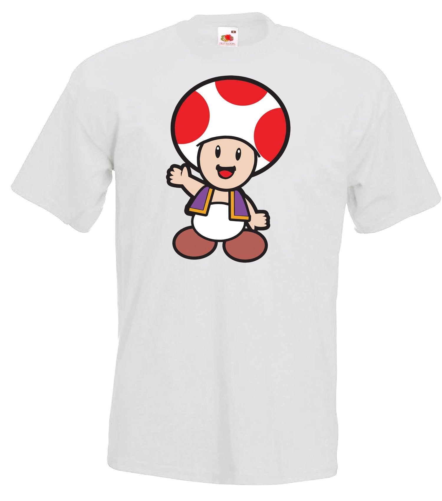 Youth Designz T-Shirt Toad Herren T-Shirt mit modischem Motiv Weiß