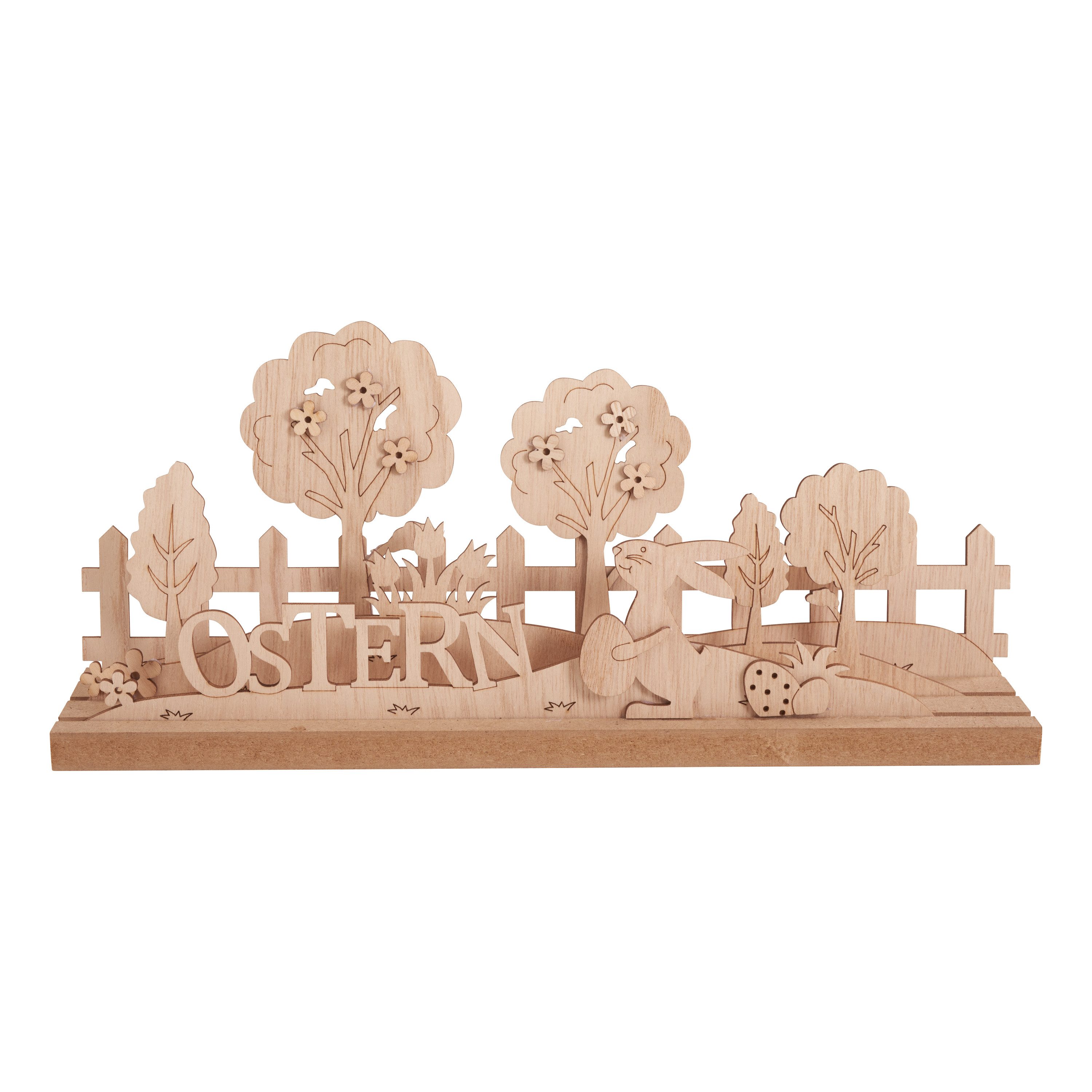 Modellbausatz Holz-Steckmotiv Osterlandschaft