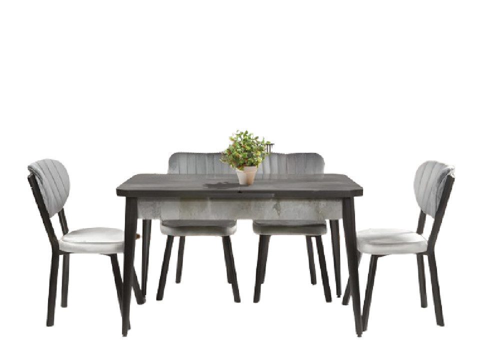 Xlmoebel Esstisch Luxuriöser Esstisch in modernem Dunkelgrau mit erweiterbarer (1-St., Esstisch), Hergestellt in Europa