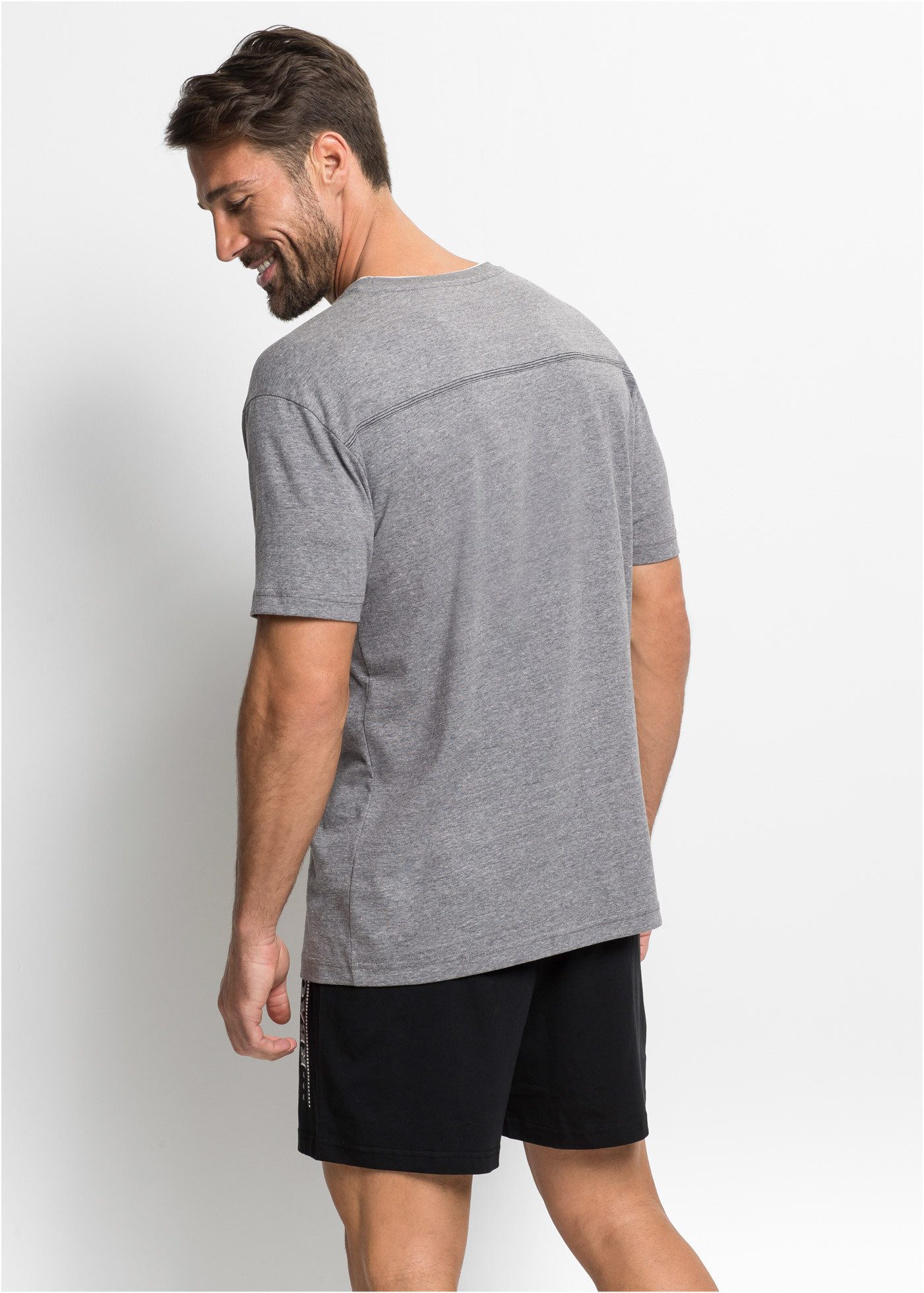 bonprix Shorty (Set, 2 tlg) bequeme Passform, aus Baumwolle und Viskose, mi günstig online kaufen