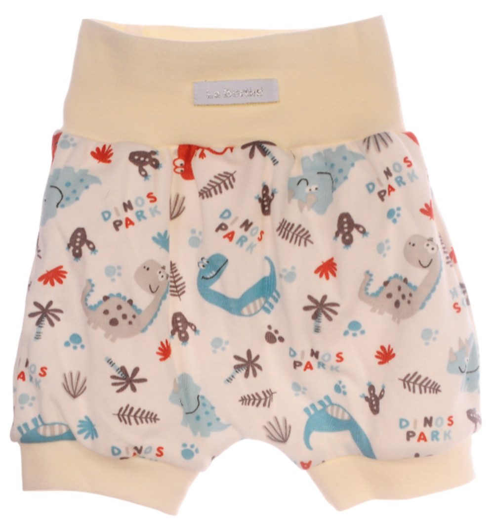 Shorts Baby Shorts in Creme mit Dinos kurze Sommer Hose