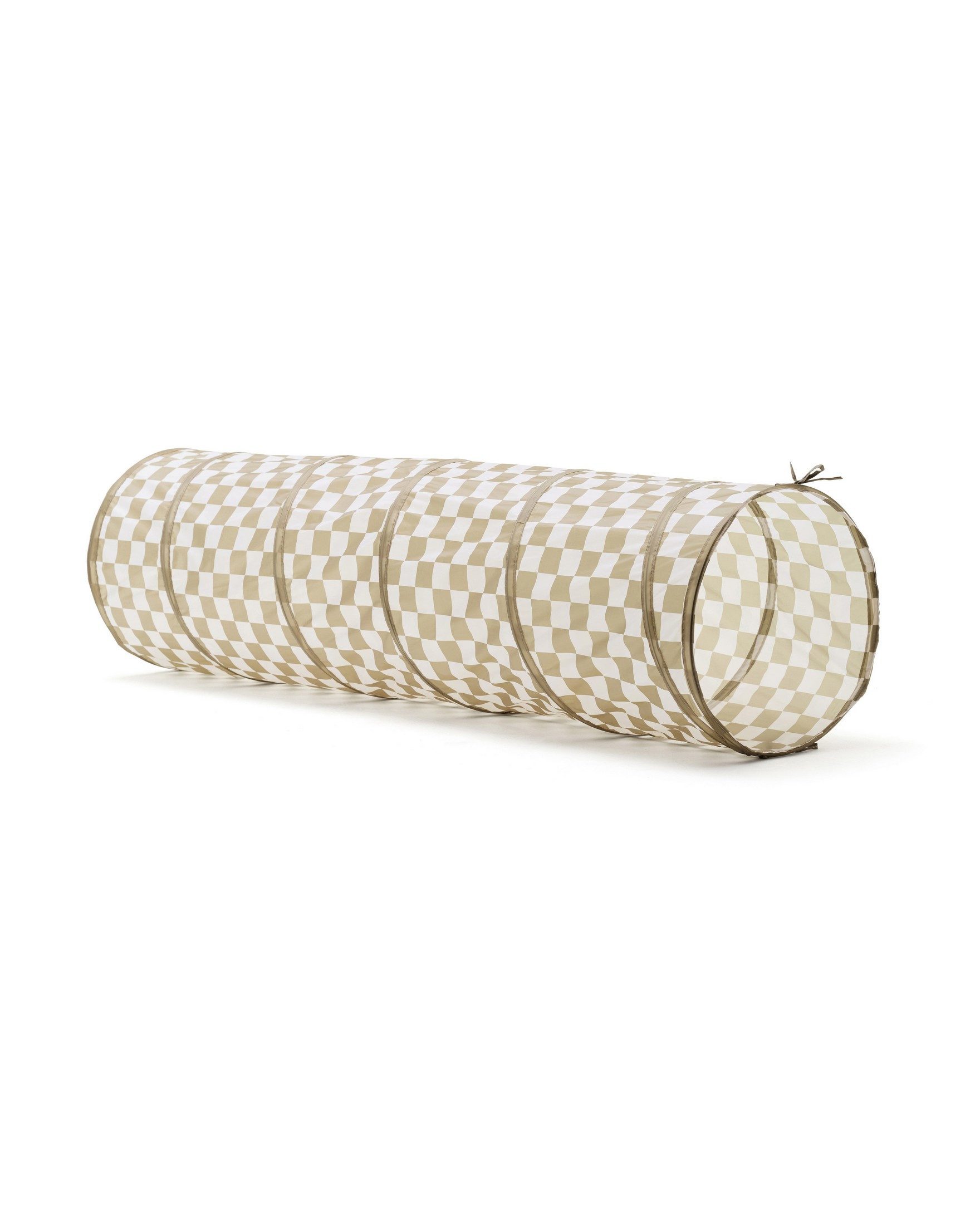 Kids Concept Spieltunnel Kids Concept - Spieltunnel Karo khaki 180cm lang - D 47cm (2-St., Inklusiver praktischer Aufbewahrungstasche), Inklusiver praktischer Aufbewahrungstasche