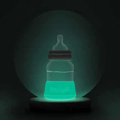 bumpli® Babyflasche Selbstleuchtendes Nachtlicht für Milchflaschen, lädt sich tagsüber automatisch auf, stoßfest