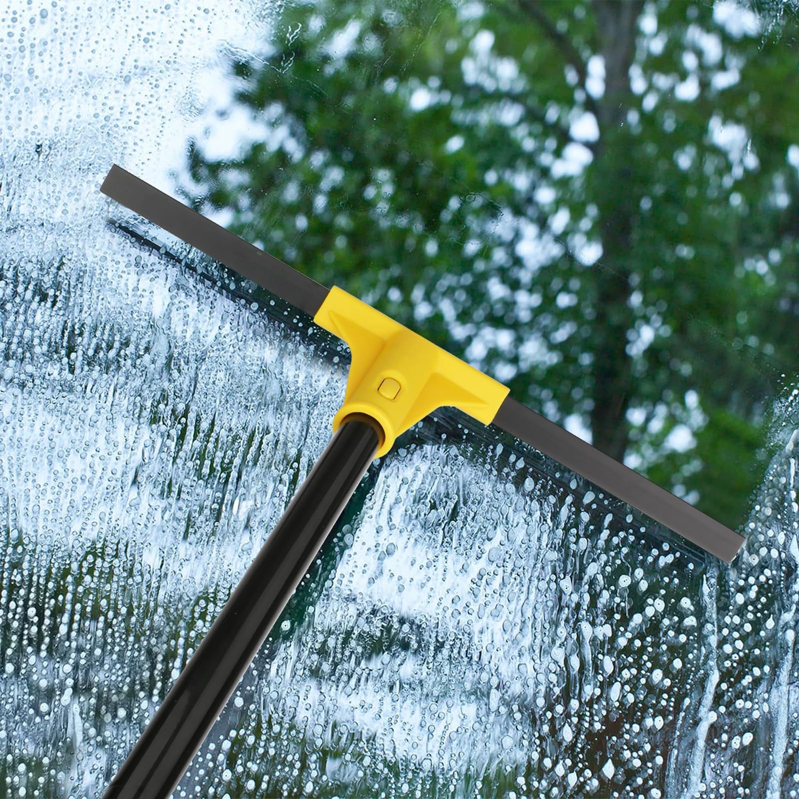 Agger Wasserabzieher Bodenabzieher mit Gummilippe und Langstiel – Wasserschieber, (1-St), für Fliesen, Dusche, Fenster, Garage & Terrasse – Bild 2 von 5