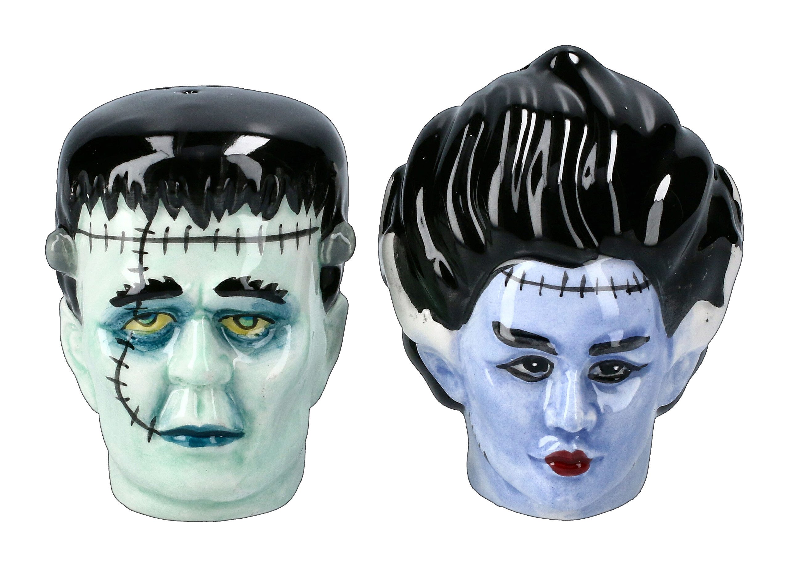 Figuren Shop GmbH Salz- / Pfefferstreuer Salz- & Pfefferstreuer - Mr & Mrs Frankenstein - Horror Fantasy Deko, (Set)