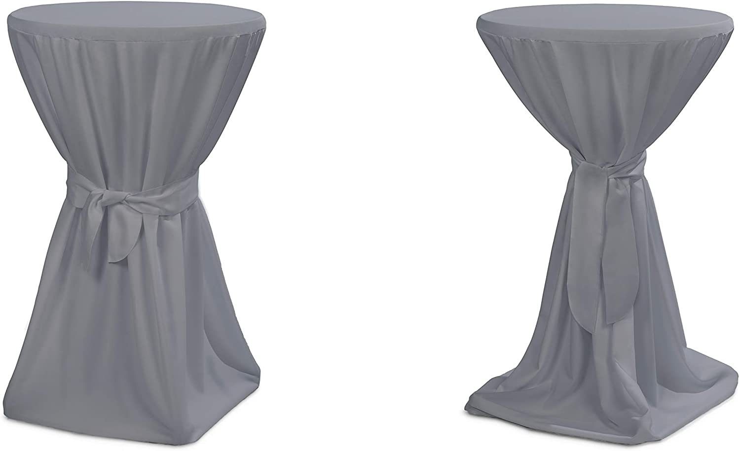 TexDeko Stehtischhusse Premium für Bistrotisch mit Schleifenband Bartisch-Ü günstig online kaufen