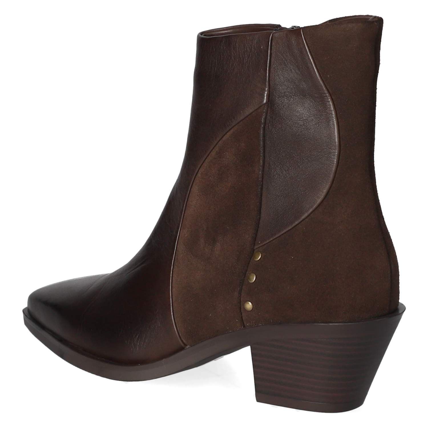 Kaerlek Kaerlek Klassische Stiefeletten Helly 01 TDM Damen Leder brown Westernstiefel – Bild 3 von 5