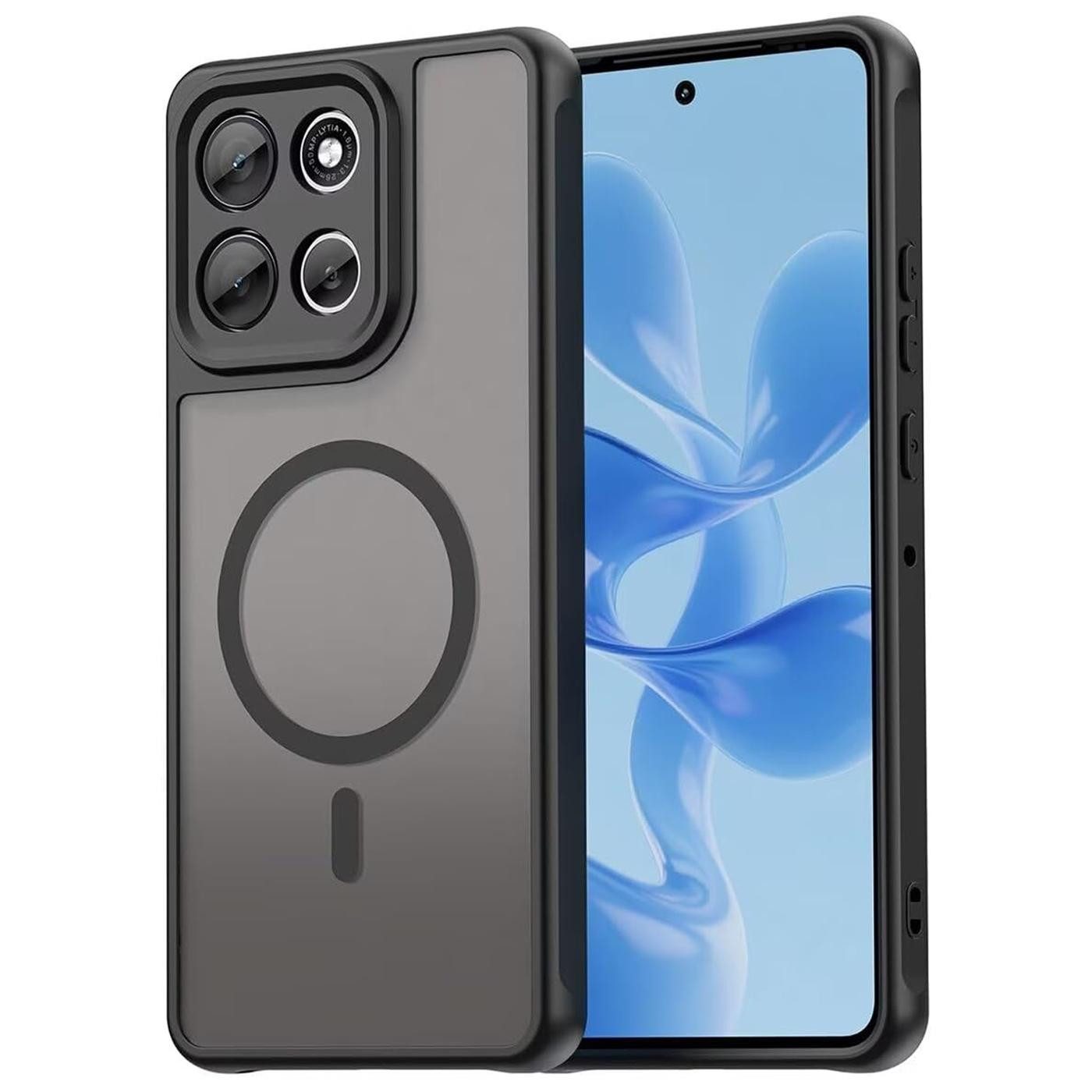 CoolGadget Handyhülle Magnet-Hülle für Motorola Moto G86 Schutzhülle magnetisch 6,67 Zoll, Hülle Matt Stoßfest kompatibel mit QI-Laden Zubehör Kameraschutz Case