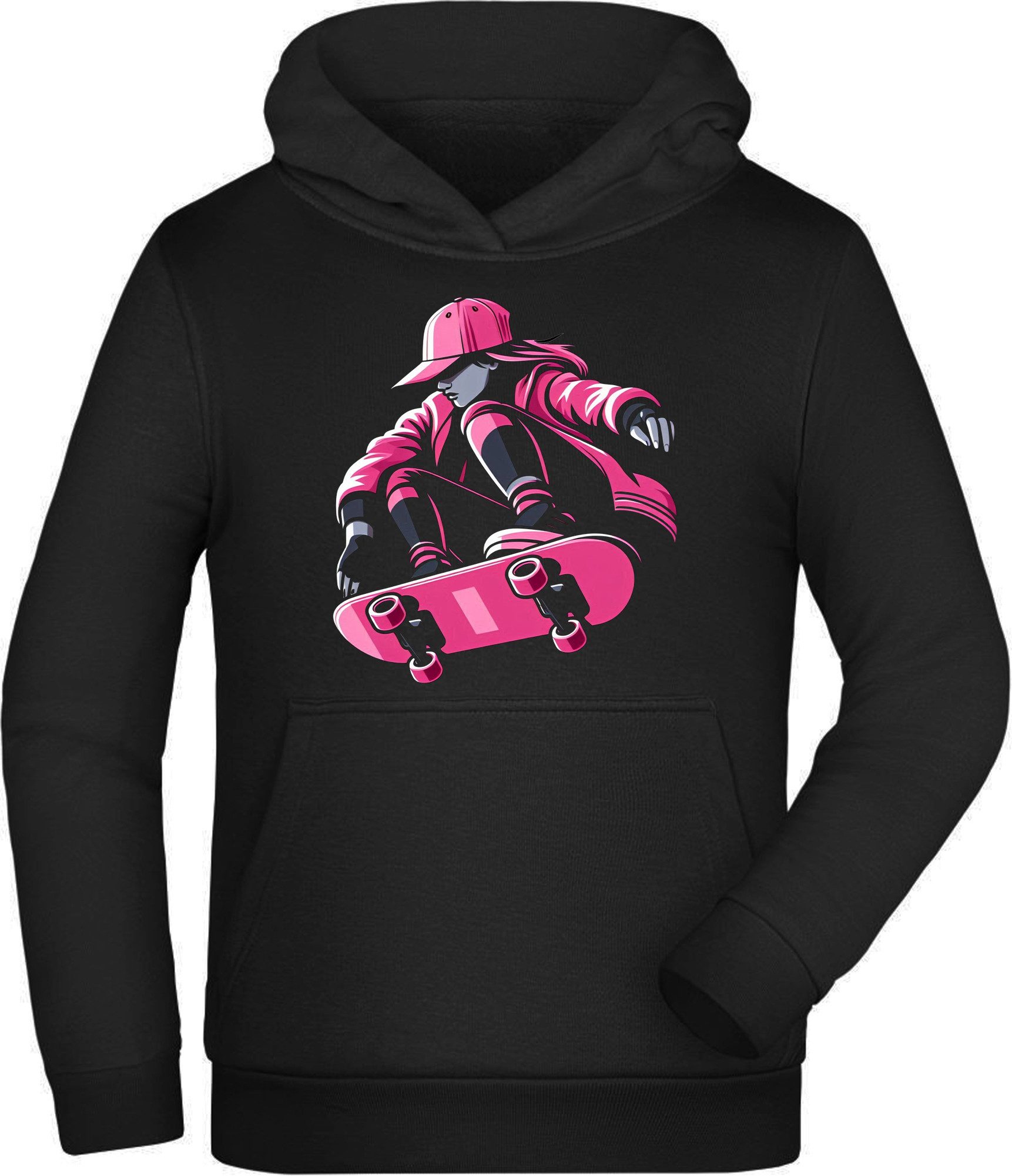 MyDesign24 Hoodie Kinder Kapuzensweatshirt Skater Kapuzen Pulli Skateboarder Kapuzensweater i714