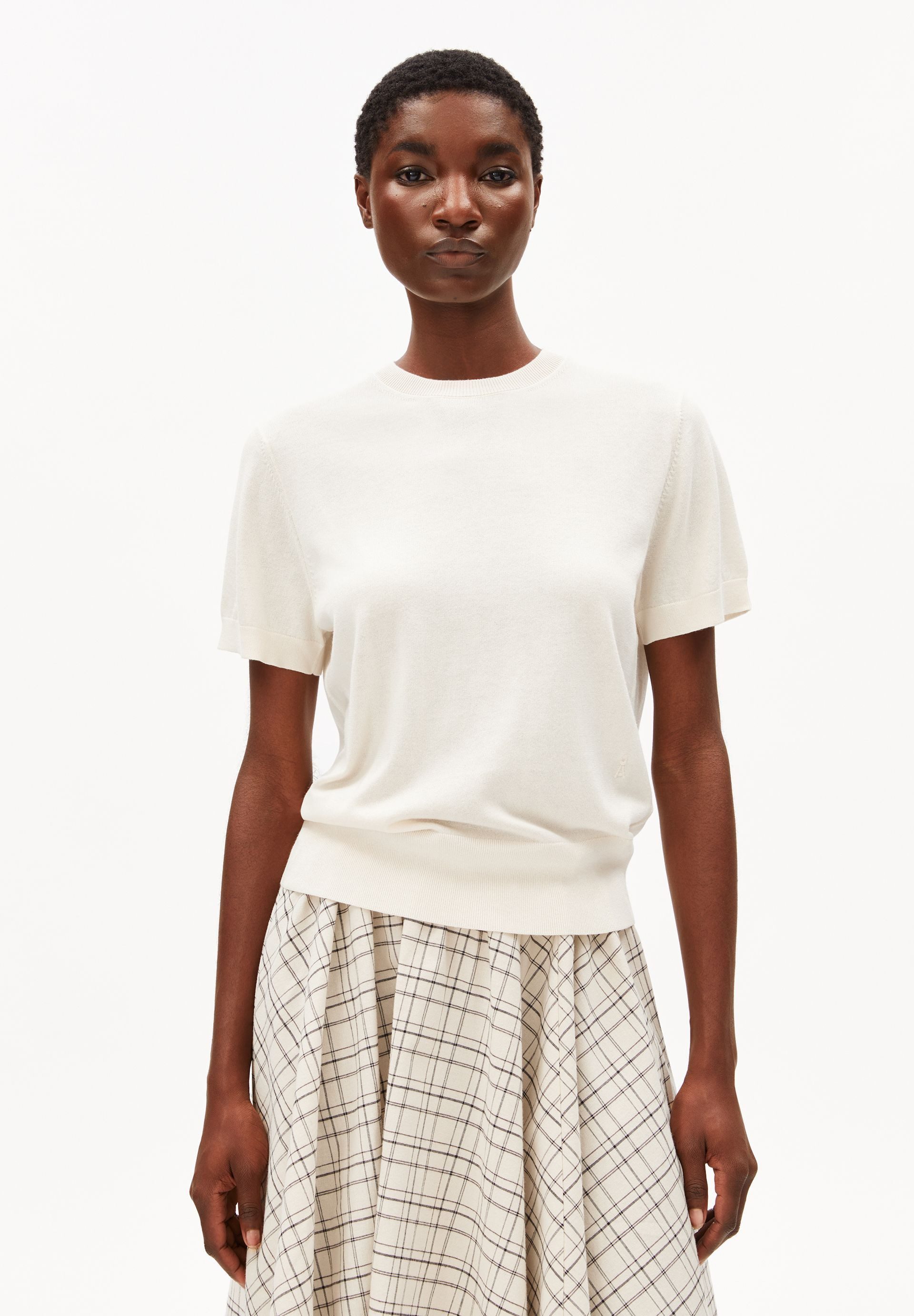 Armedangels T-Shirt FINE KNIT Strickshirt aus TENCEL™ Modal Mix Regular Fit günstig online kaufen