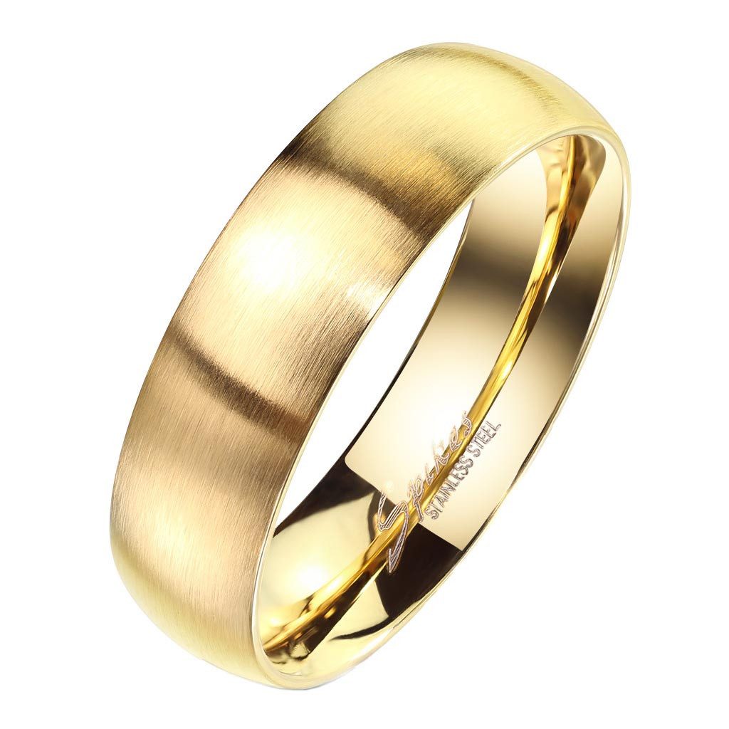 Fingerring Edelstahl Damen Herren Ring matt gebürstet Bandring Partnerring