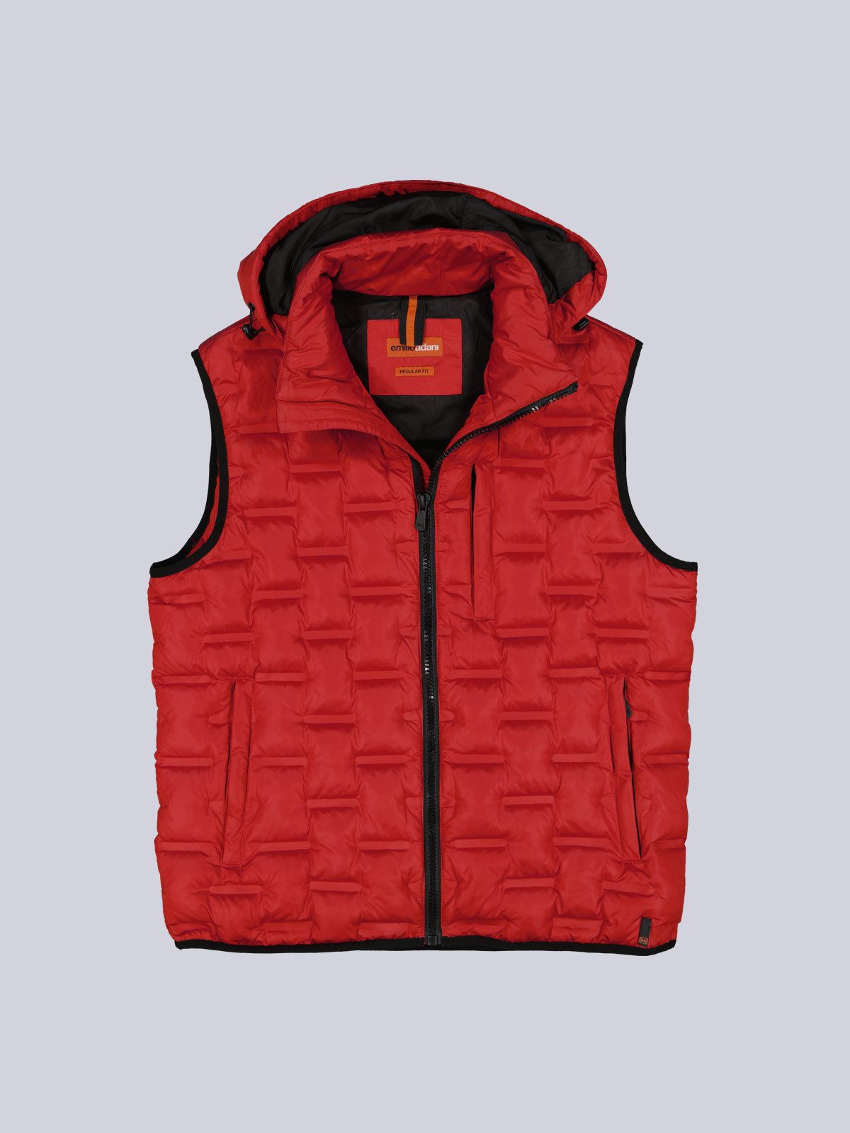 emilio adani Kurzweste Herren Steppweste mit Sorona-Füllung, Rostorange