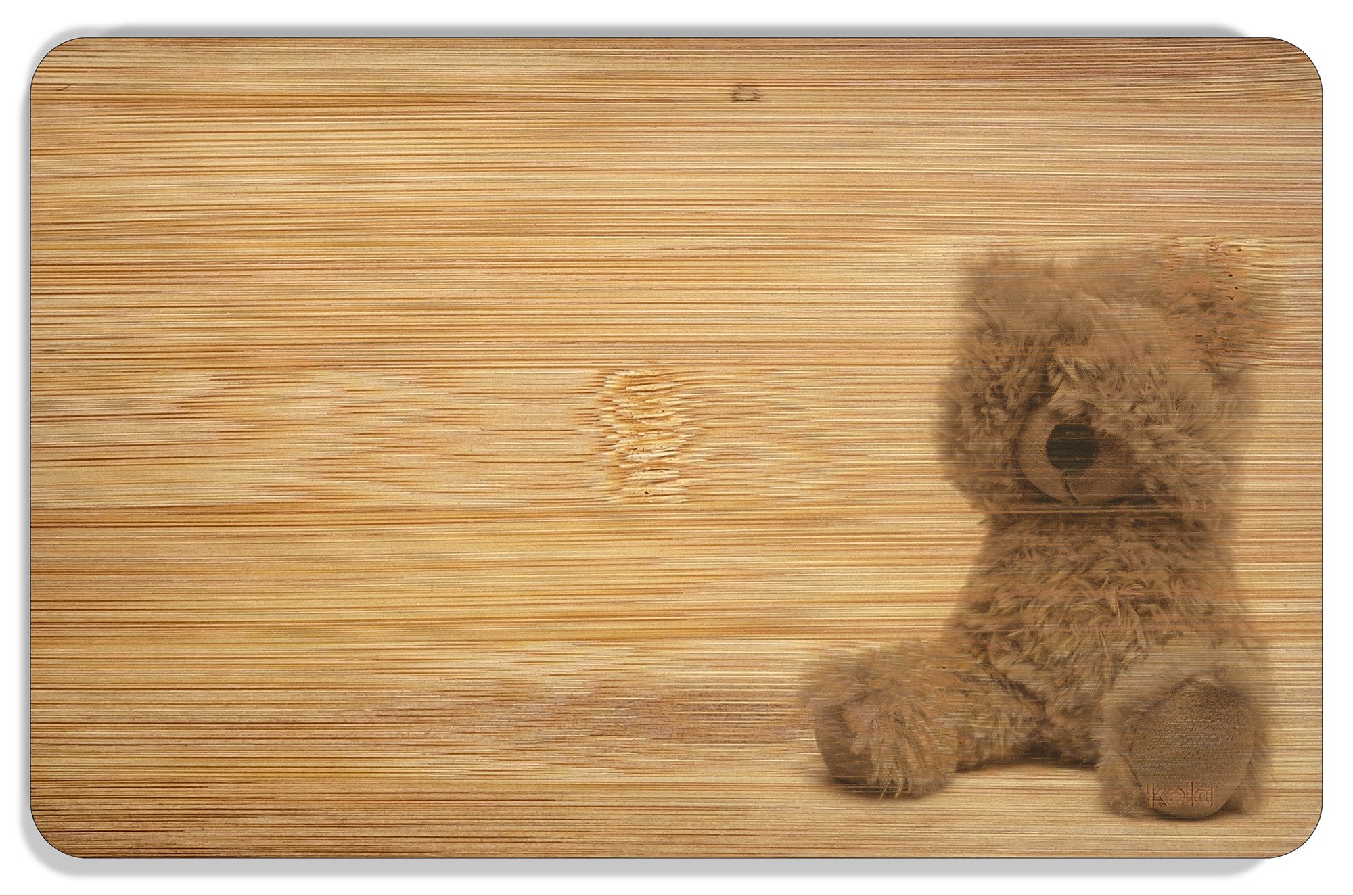 Wallario Schneidebrett Süßer Teddybär, (1-St), 14x22cm
