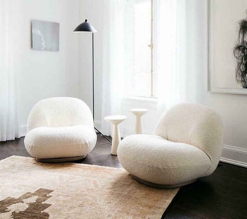 JVmoebel Sessel, Sessel Stoff Relax Sitz Couch Lounge Textil Sitzer Weiß Möbel