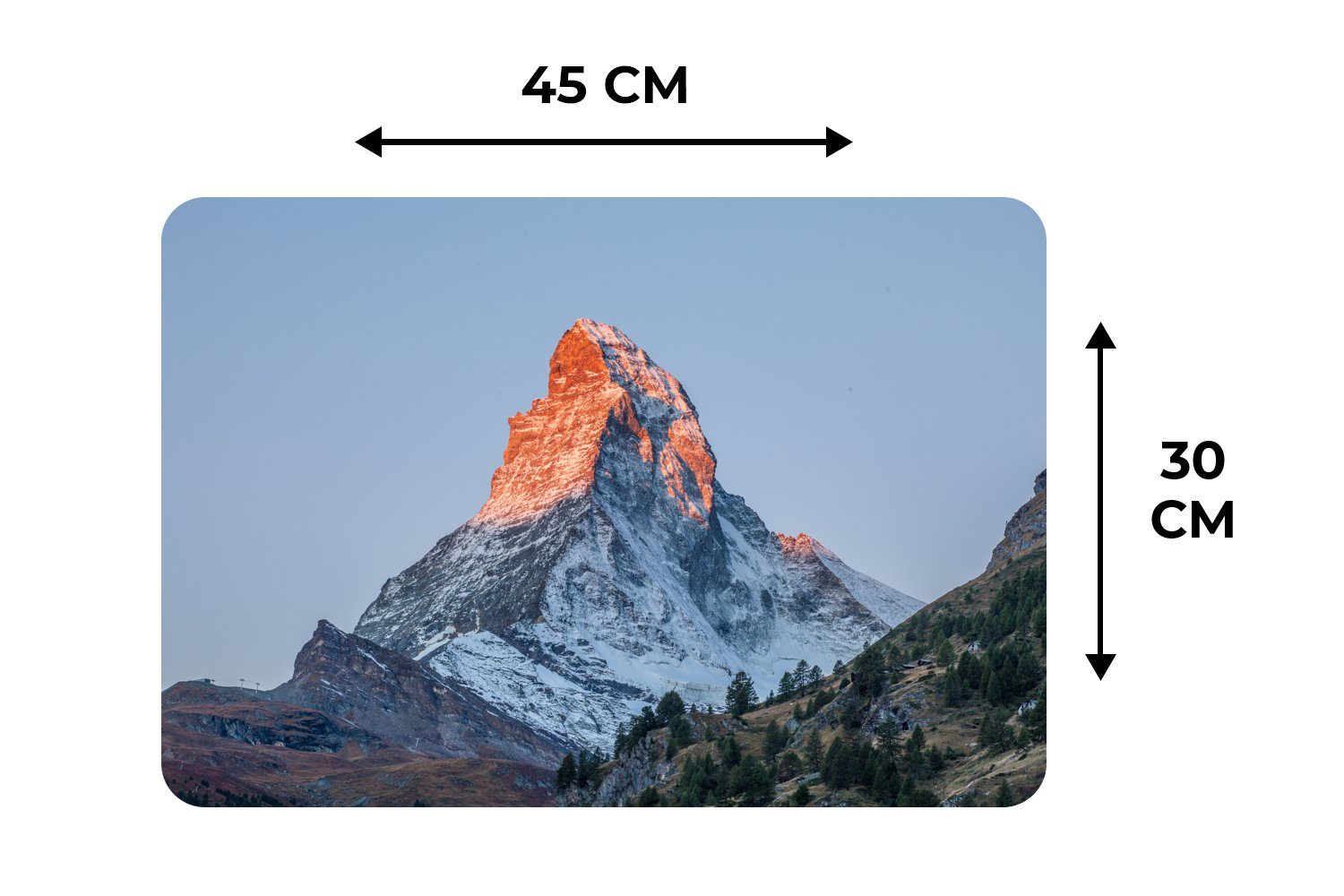Matterhorn (6-St), Platzset, MuchoWow, Platzset, Platzmatte, Das Schmutzabweisend Schweiz bei Tischmatten, Sonnenaufgang, der in Platzdecken,