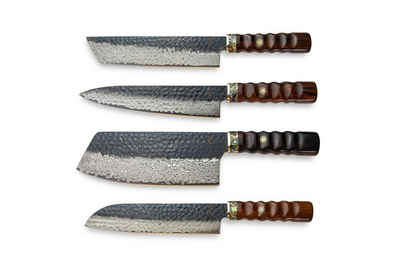 Calisso Messer-Set Aristocratic Line Küchenmesser Damastmesser Messerset (4-tlg), Damastmesser, inkl. hochwertiger Box und Echtheitszertifikat