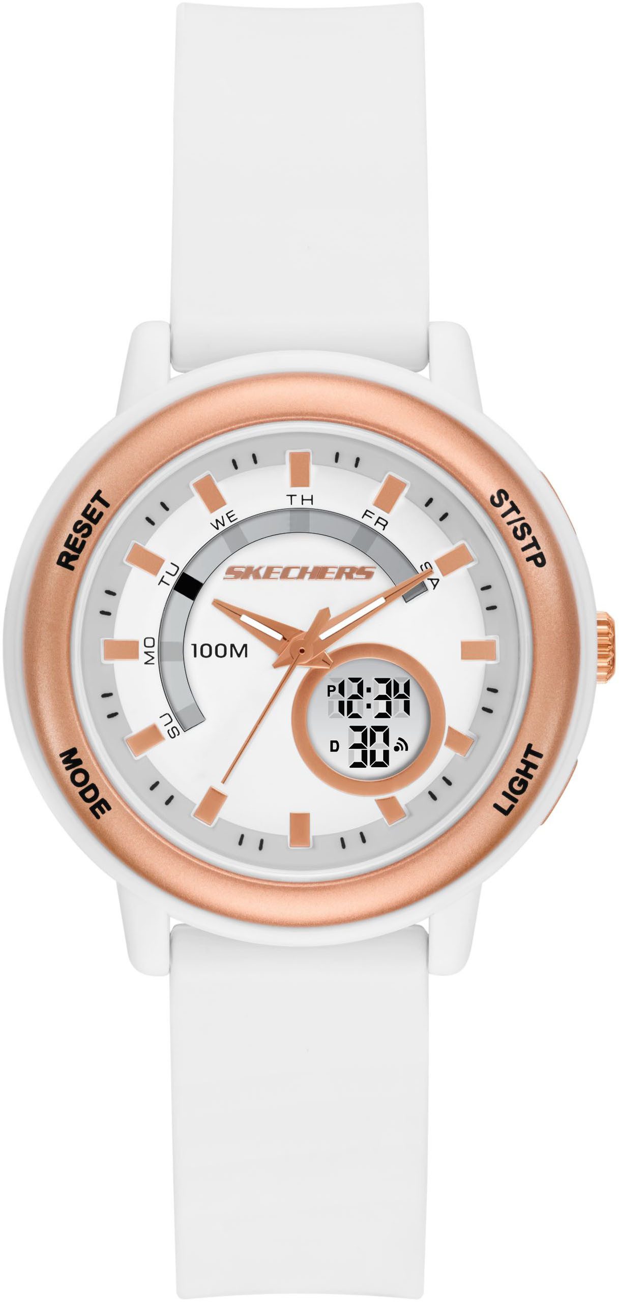 Skechers Chronograph SALERNO SR6327, Quarzuhr, Armbanduhr, Damenuhr, Siliko günstig online kaufen