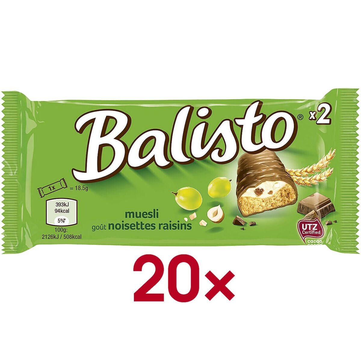 Balisto Riegel Müsli-Mix, 20 Schokoriegel