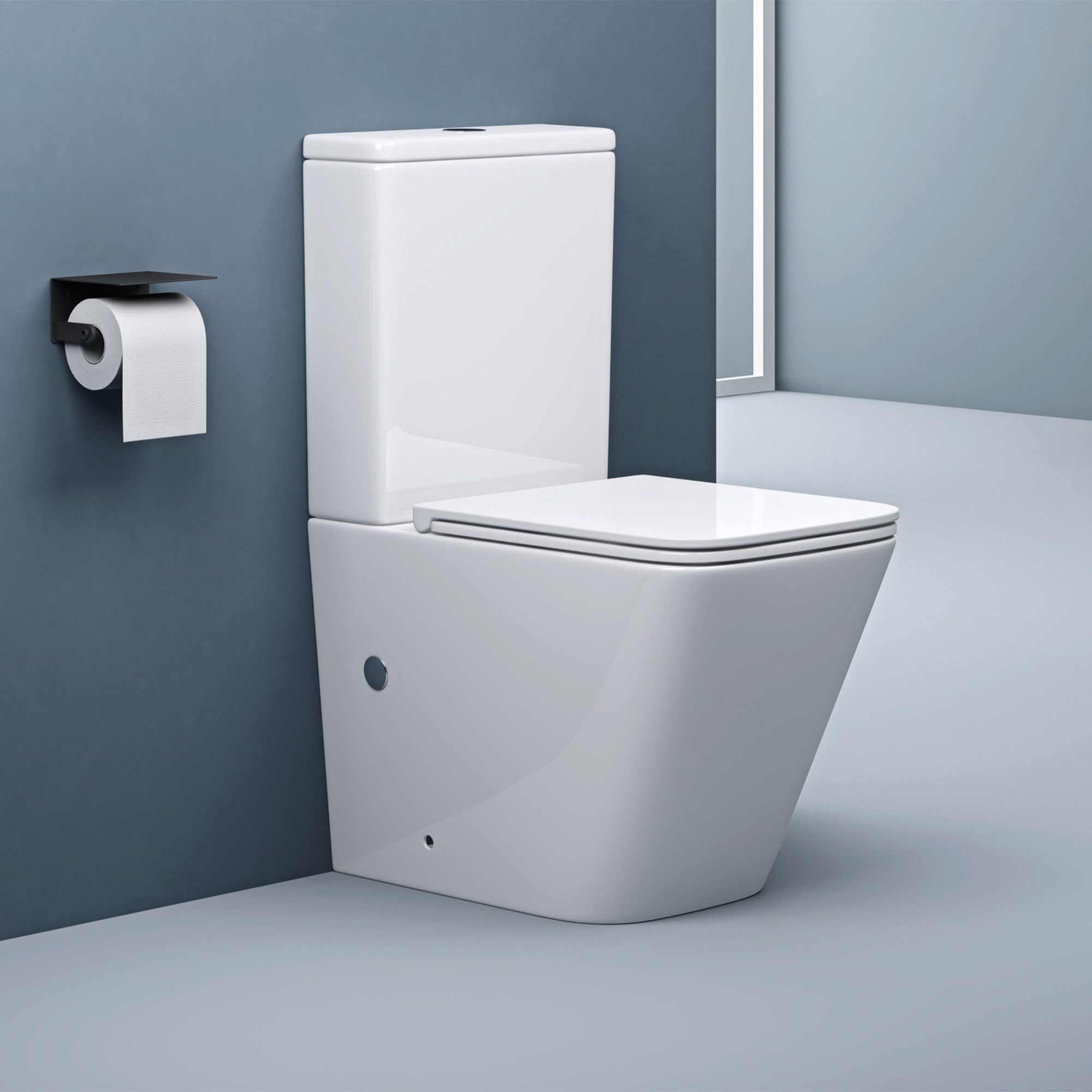 doporro Tiefspül-WC Stand-WC bodenstehend Design Toilette Silent-Close spül günstig online kaufen