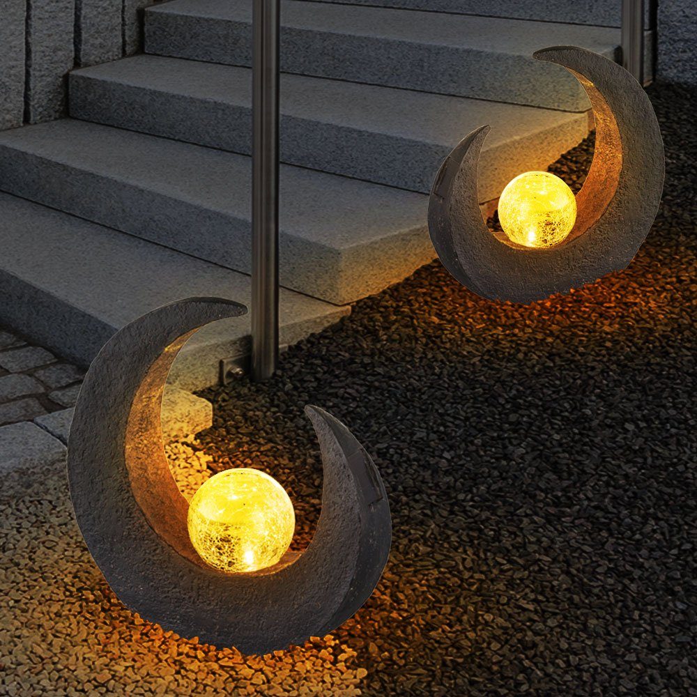 Gartenleuchte, Garten Außenlampen Mondsichel Solarleuchte