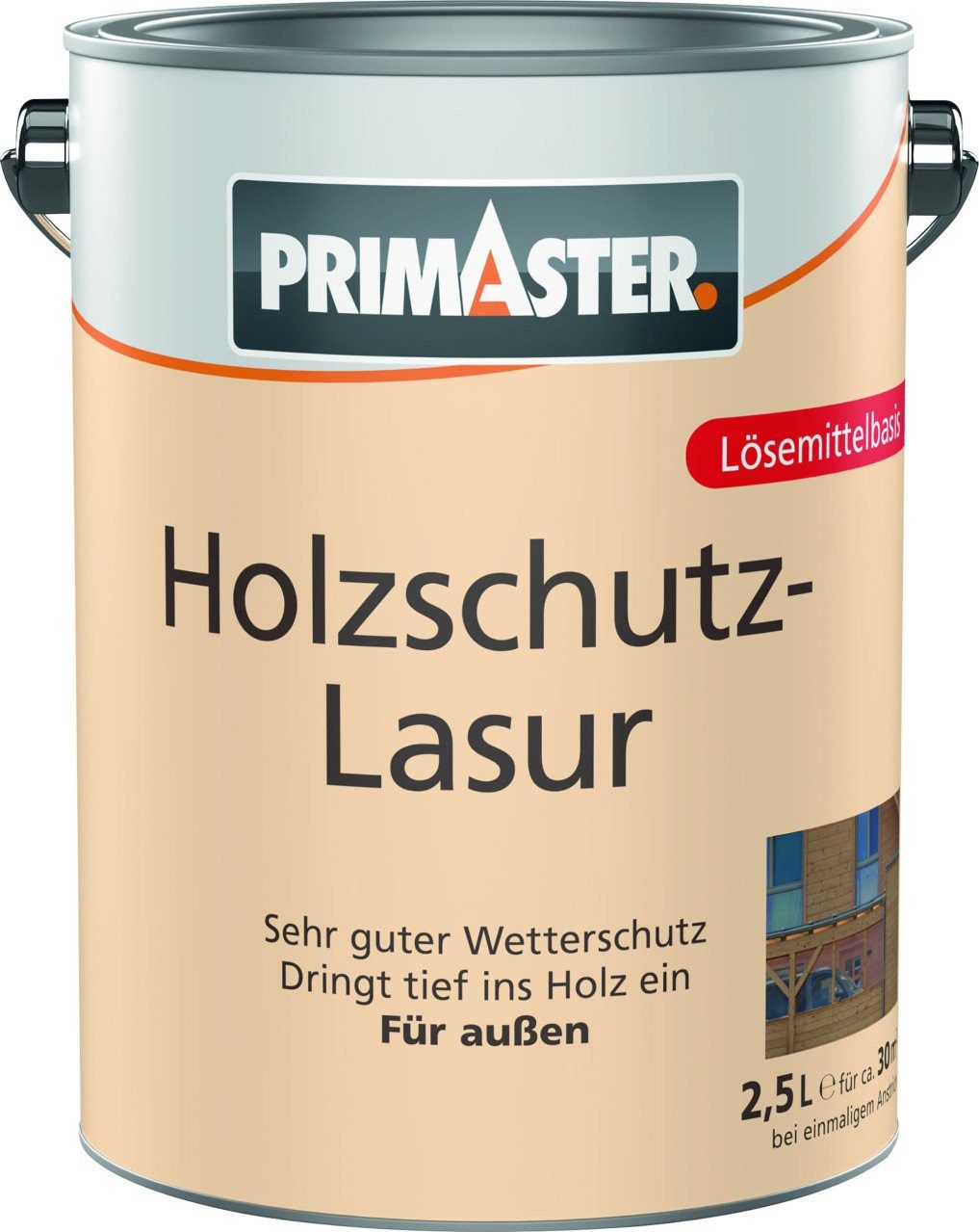 Primaster Holzschutzlasur Primaster Holzschutz-Lasur 2,5 L eiche