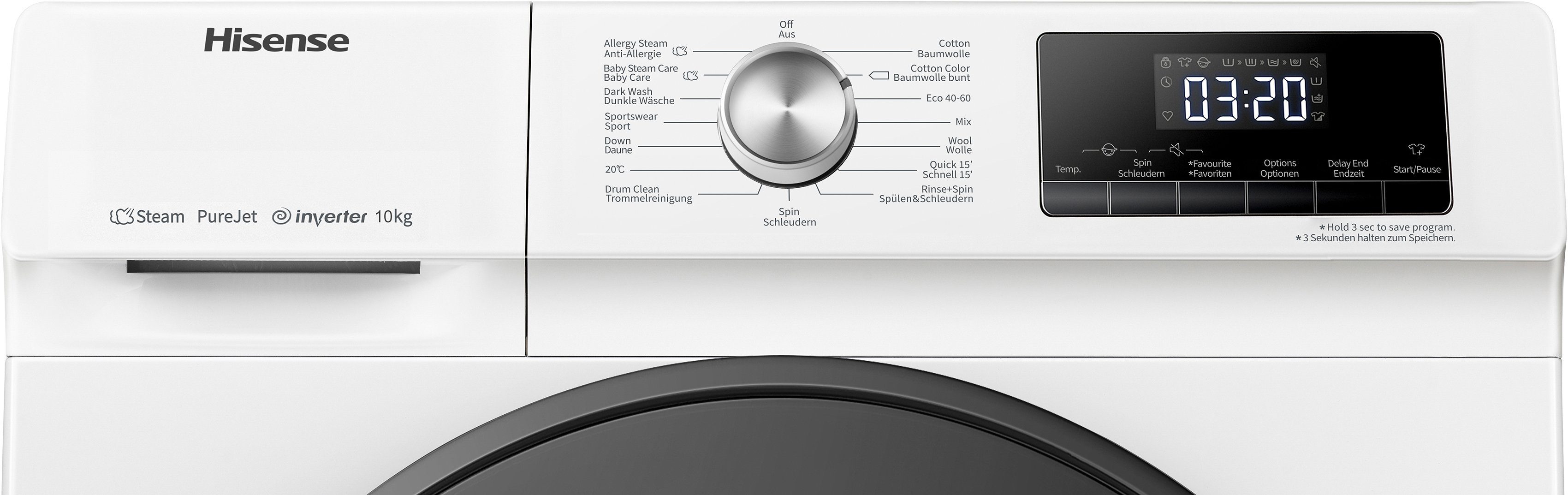 Hisense U/min kg, WFQA1014EVJM, WFQA1014EVJM Waschmaschine 1400 10