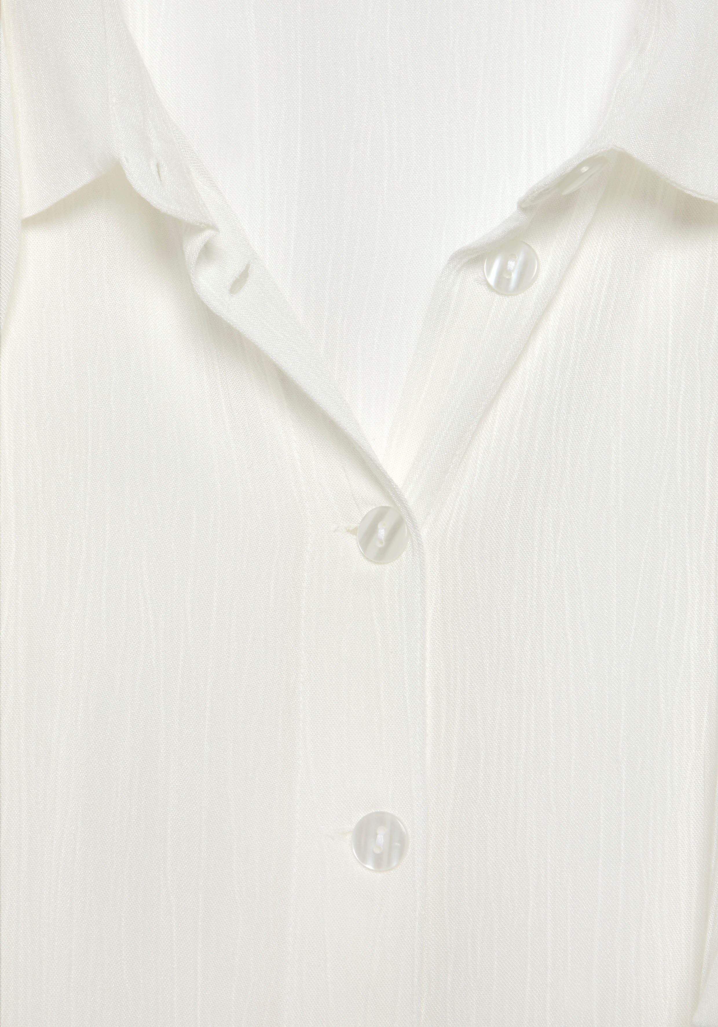 Blusenkleid, LASCANA Longbluse mit sommerlich Kurzarmbluse, Knopfleiste, weiß