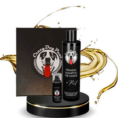 CrazyDogPaul Tiershampoo PREMIUM Luxusfellpflege-Set für Ihren Hund, (2-St), wirkt vorbeugend gegen Parasiten - RABATT nur bis Weihnachten!