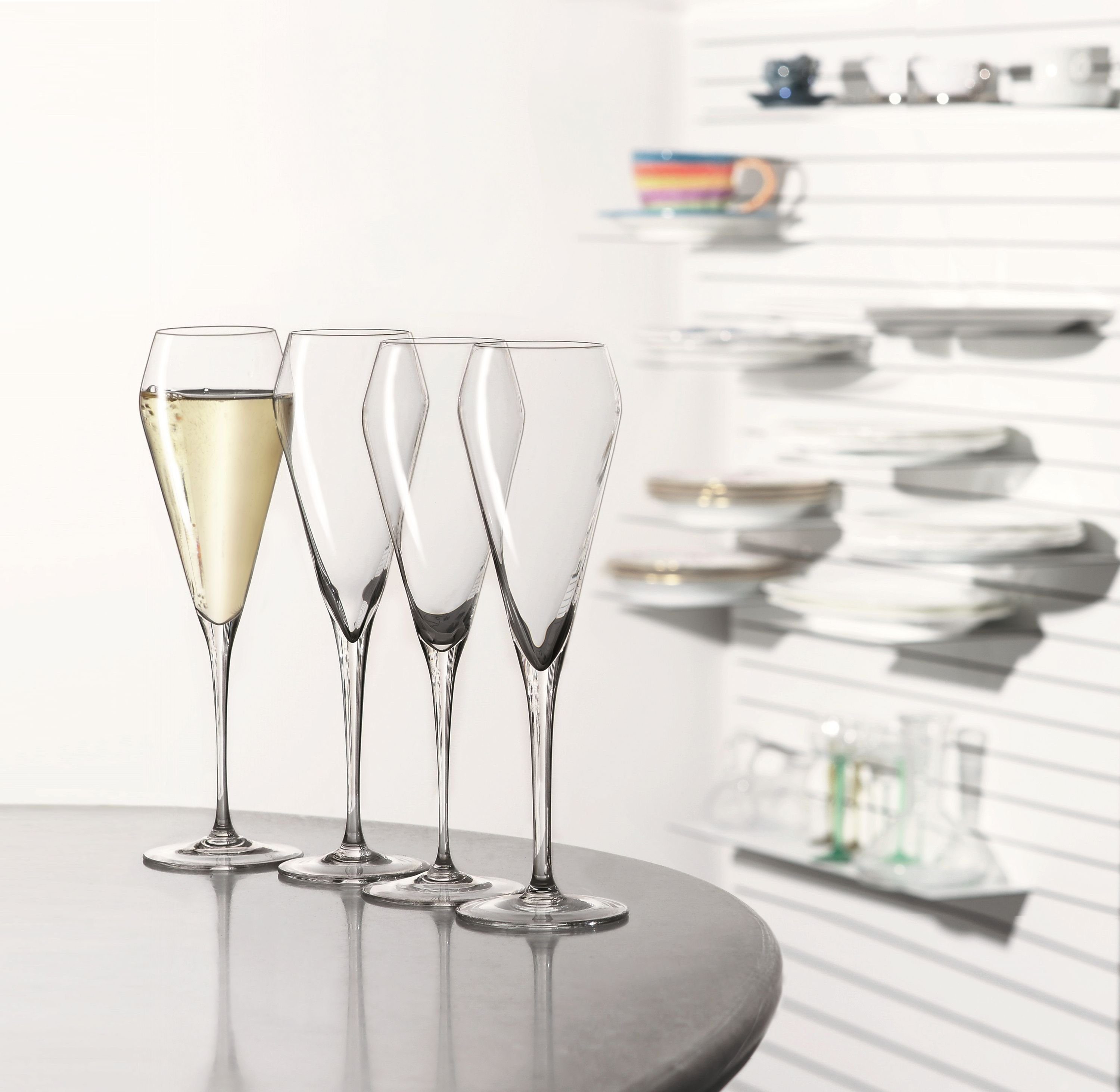 SPIEGELAU Glas 4x Spiegelau Willsberger Anniversary Champagner 4tlg., 4-tlg., Kristallglas
