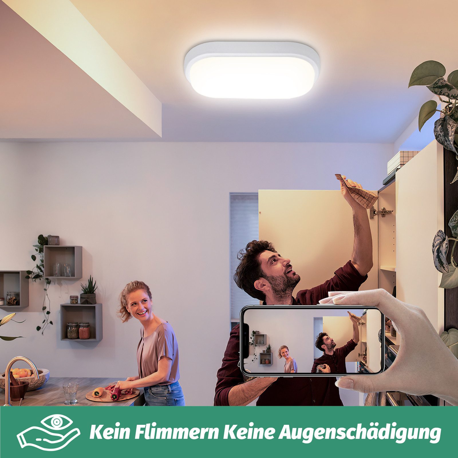 Oraymin Deckenleuchte Außen Wandleuchte Feuchtraumleuchte LED günstig online kaufen