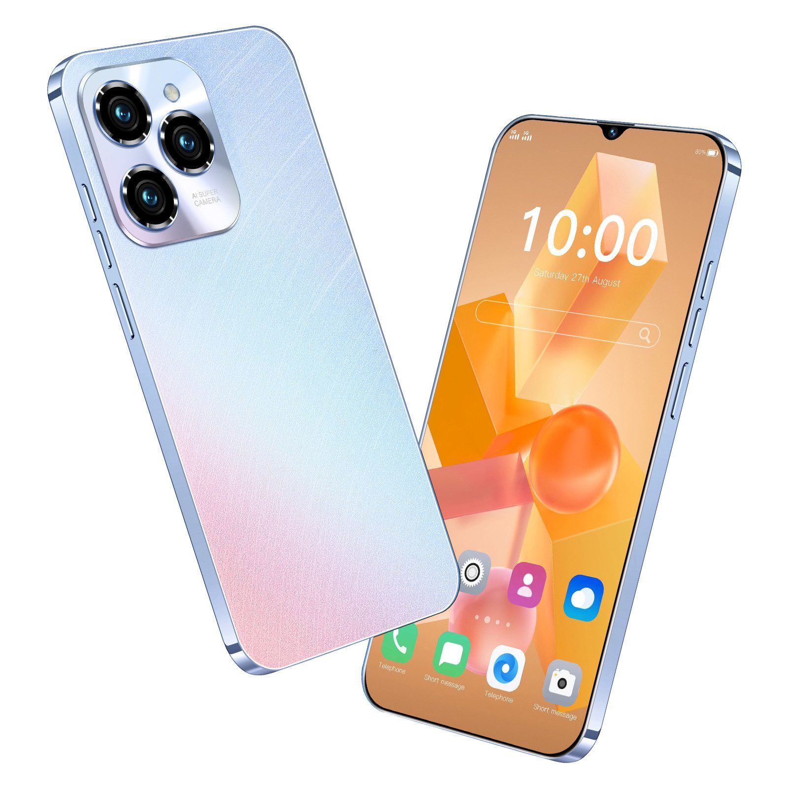 Fine Life Pro 6,28-Zoll-Multifunktions-Smartphone - HD-Bildschirm, starke Leistung Handy (6.28 Zoll, Kompatibilität: Prüfen Sie, ob Ihre SIM-Karte unterstützt)