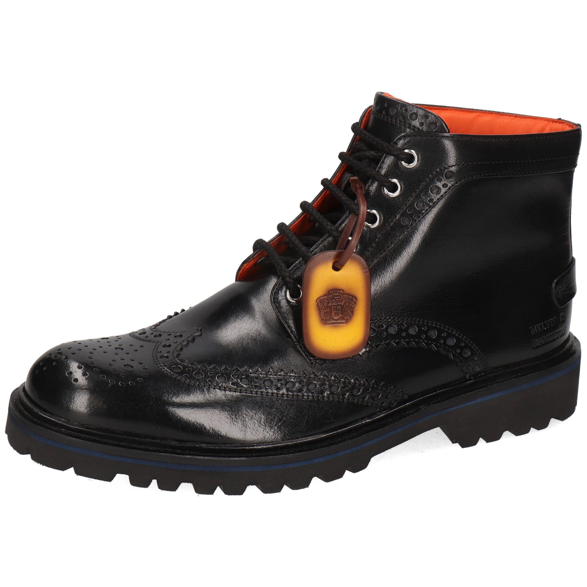 Melvin & Hamilton Pierce 21 Leder-Schnürstiefeletten für Herren Stiefelette Flache Absätze, Echtes Leder