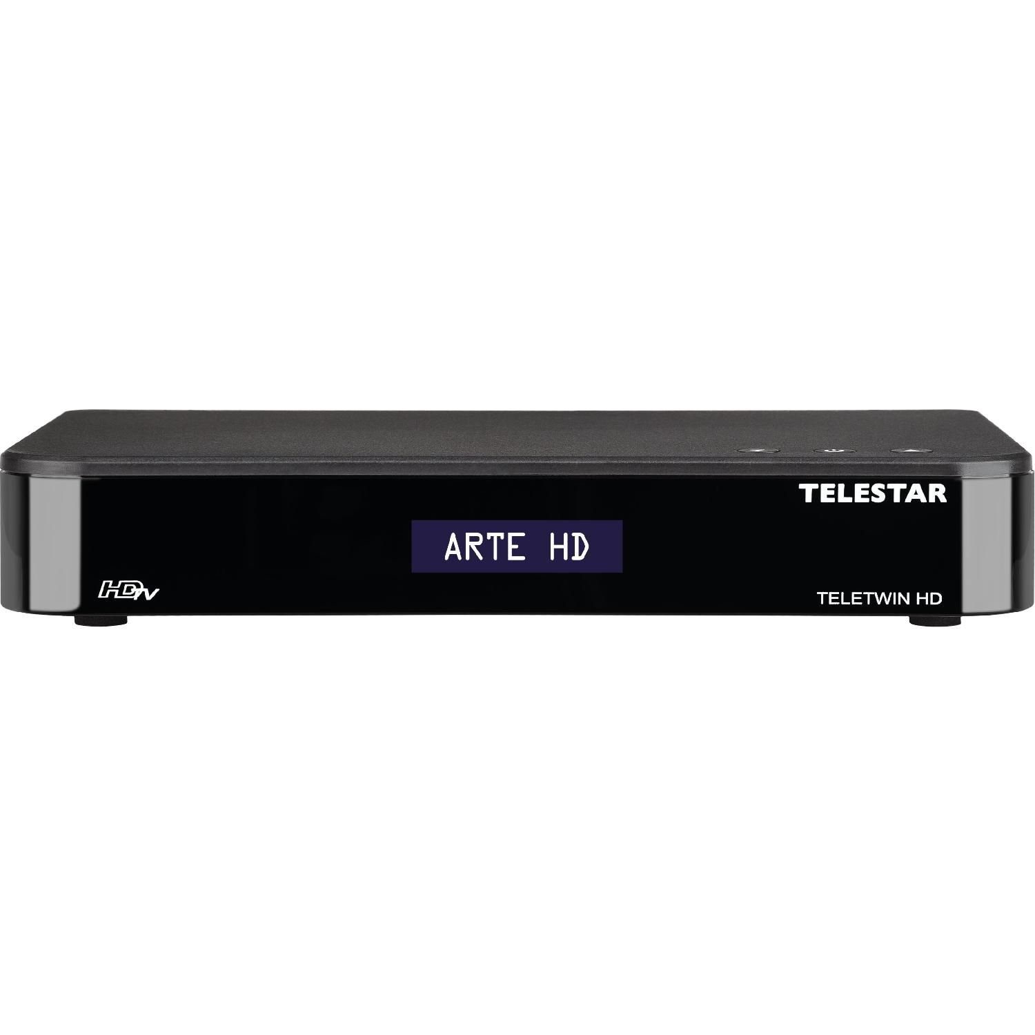 TELESTAR TELETWIN HD FULL HD Twin-Satreceiver mit USB PVR u. Sat to IP  Satellitenreceiver (LAN (Ethernet), A2DP Bluetooth, RJ45 Netzwerkbuchse,  Bluetooth Sende-Funktion)