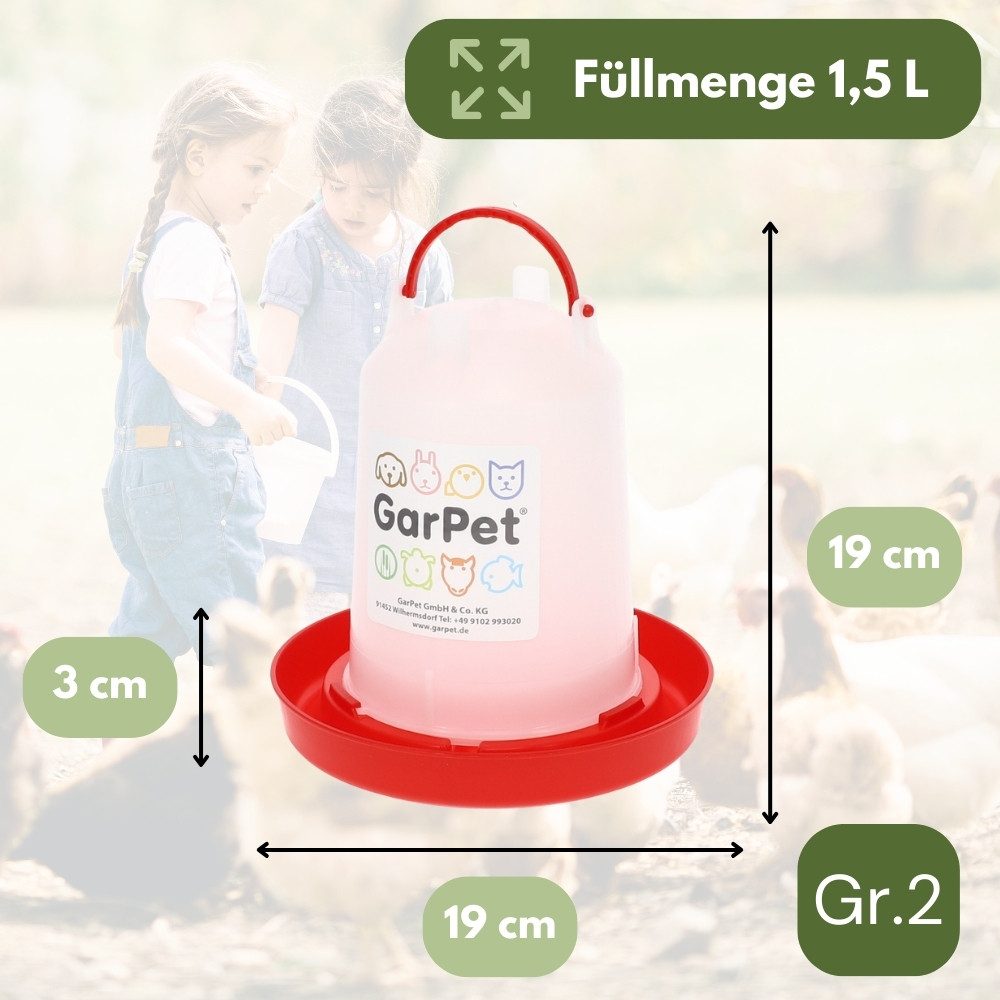 GarPet Wasserspender Geflügeltränke Hühnertränke Wassertränke Stülptränke günstig online kaufen