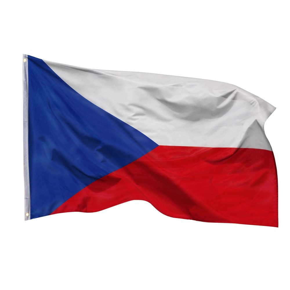 PHENO FLAGS Flagge Tschechien Flagge 90 x 150 cm Czech Republik Česko Fahne (Hissflagge für Fahnenmast), Inkl. 2 Messing Ösen