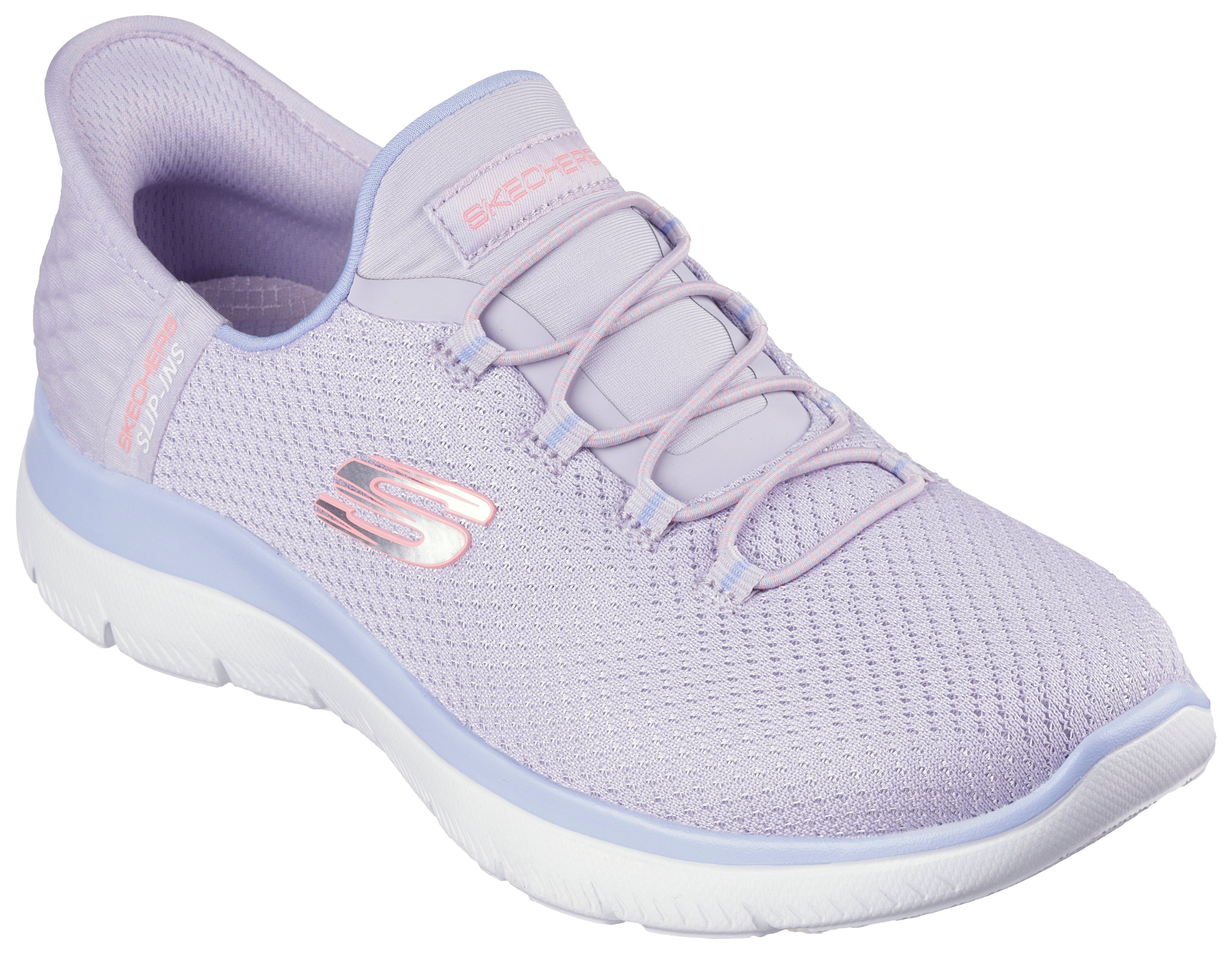 Skechers SUMMITS-DIAMOND DREAM Slip-On Sneaker Schlupfschuh, Slipper, Freizeitschuh mit gepolstertem Schaftrand