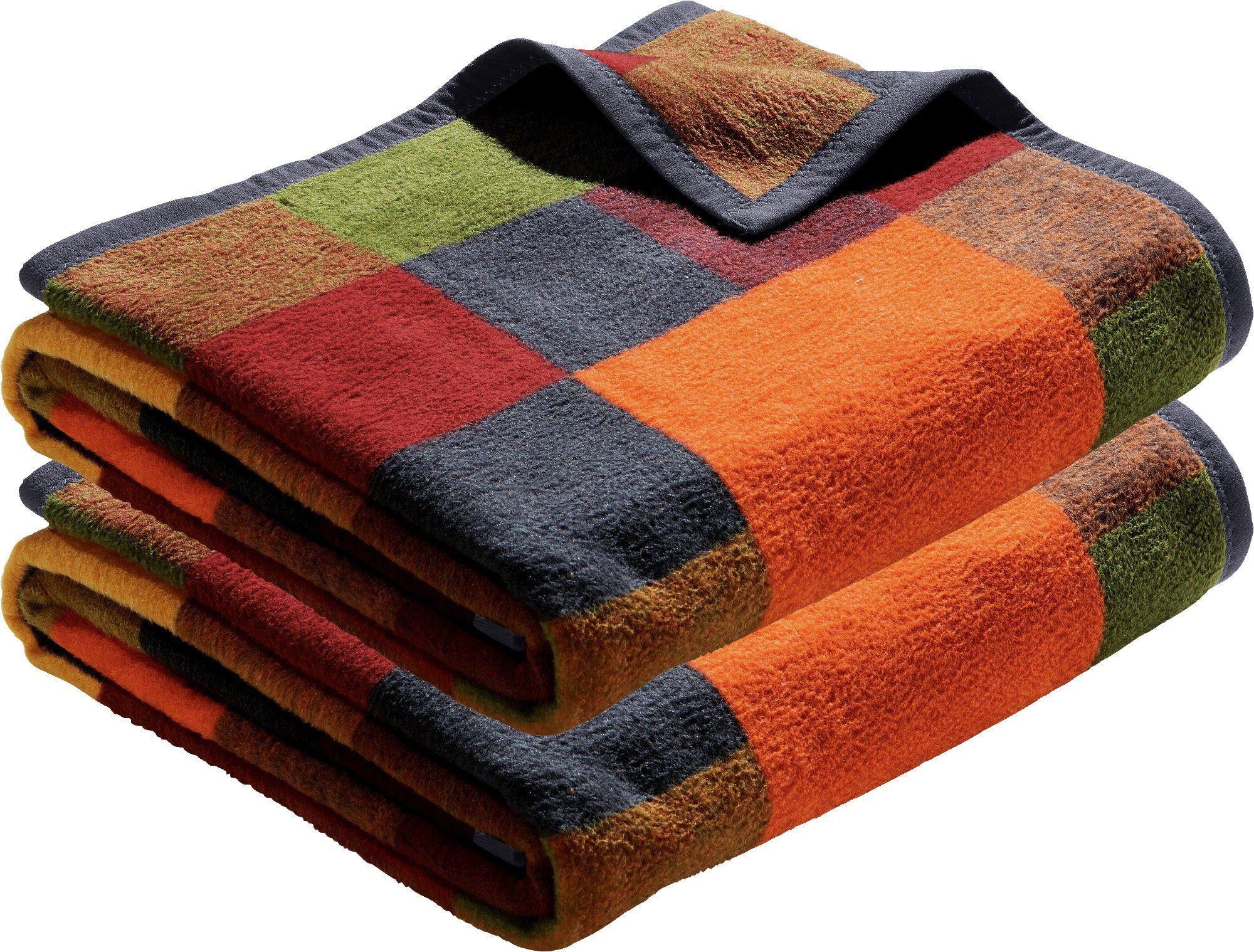 Wohndecke Wohndecke "Palermo" 2er-Pack, Erwin Müller, Baumwollmischung Karo