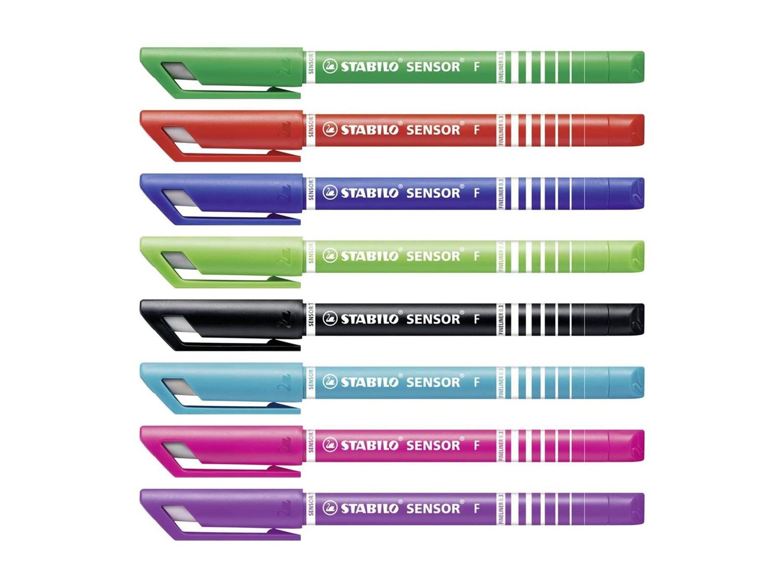 STABILO Fineliner STABILO SENSOR Fineliner - 0,3 mm - 8er Set