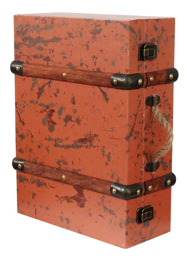 Koffer Vintag Holzkoffer Oldtimer Holz Nostalgie Antik-Stil Kiste 38cm Aubaho Dekofigur