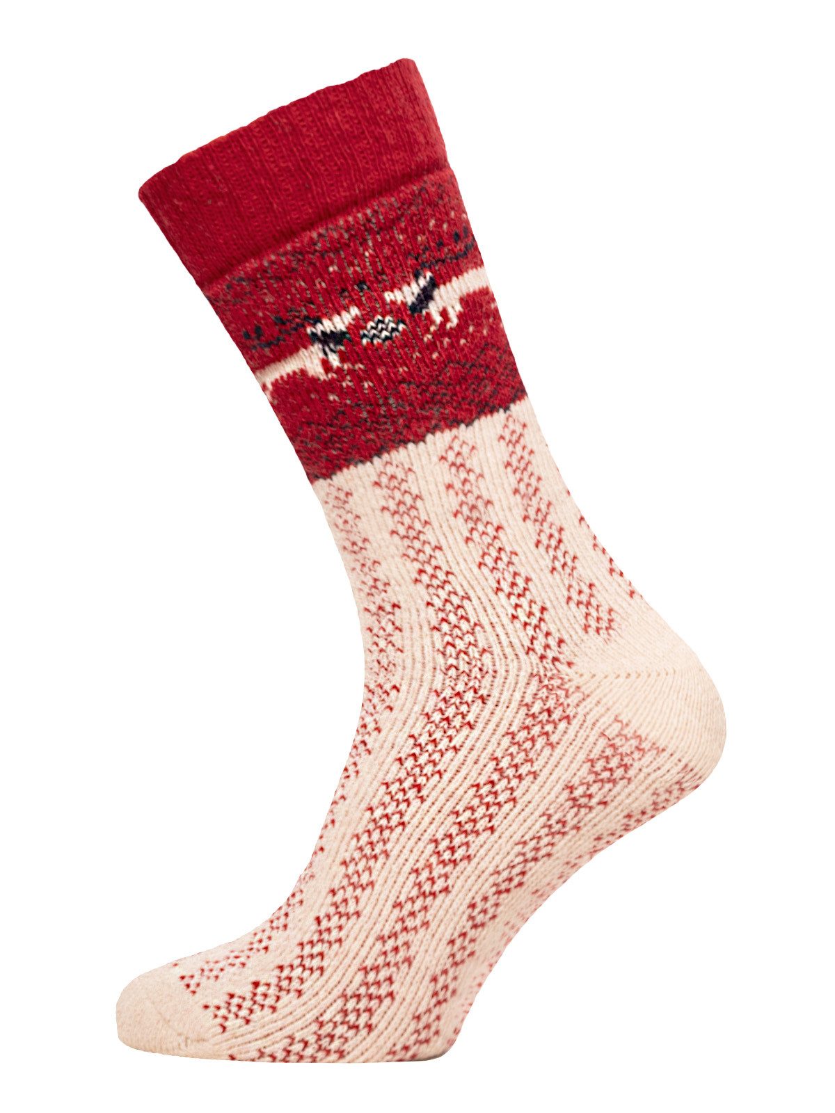 HomeOfSocks Kuschelsocken 45% Wollsocken Buntes Skandinavisches Design Dicke Socken Warm 45% Wollanteil Buntes Design
