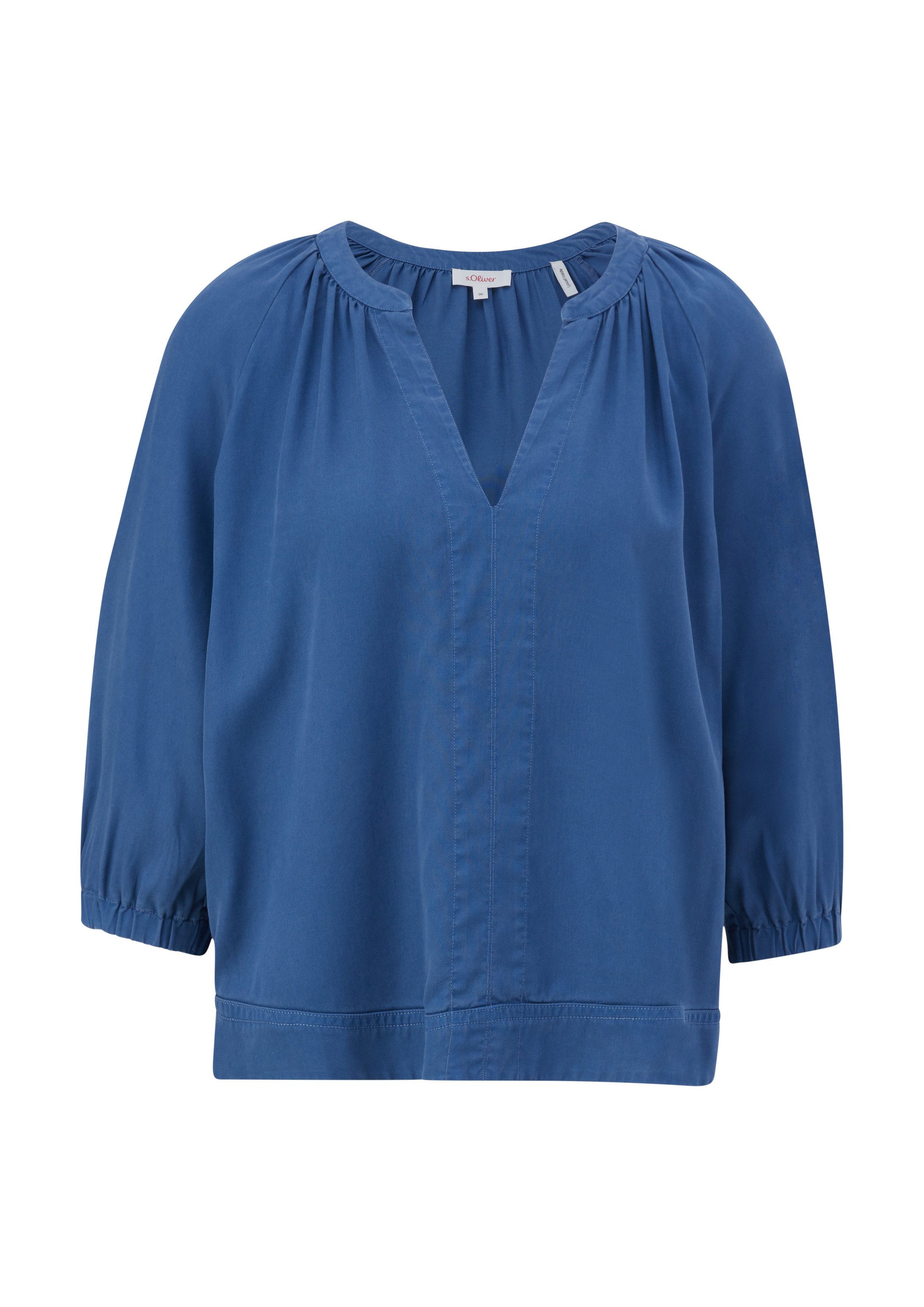 s.Oliver Kurzarmbluse Bluse Bluse aus Lyocell