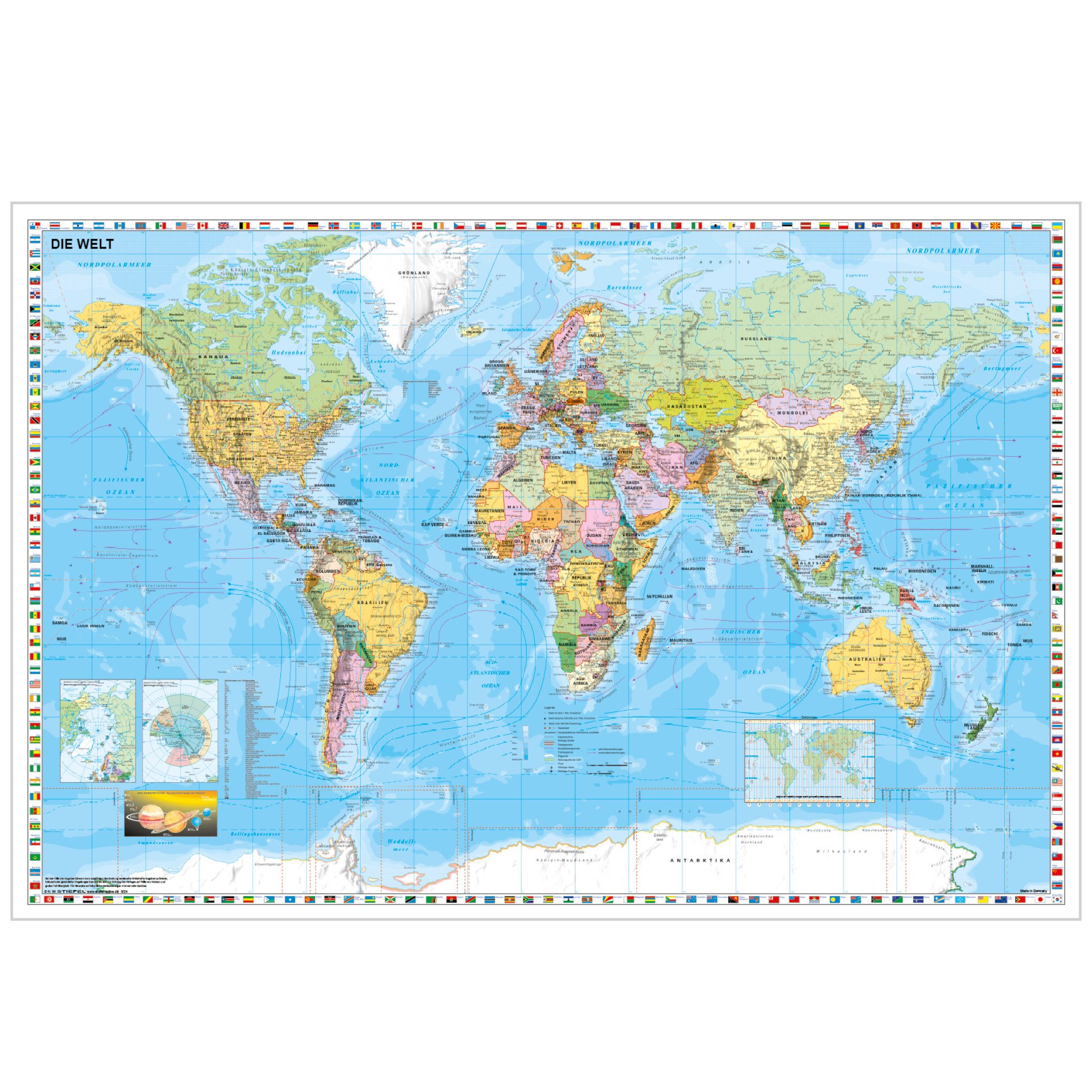 STIEFEL Poster Weltkarte deutsch günstig online kaufen