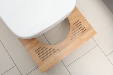 Terra Home Fußhocker Toilettenhocker aus Bambus - Hilft der Darmentleerung, klappbar, Anti- (Tritthocker), zusammenklappbar WC Hocker