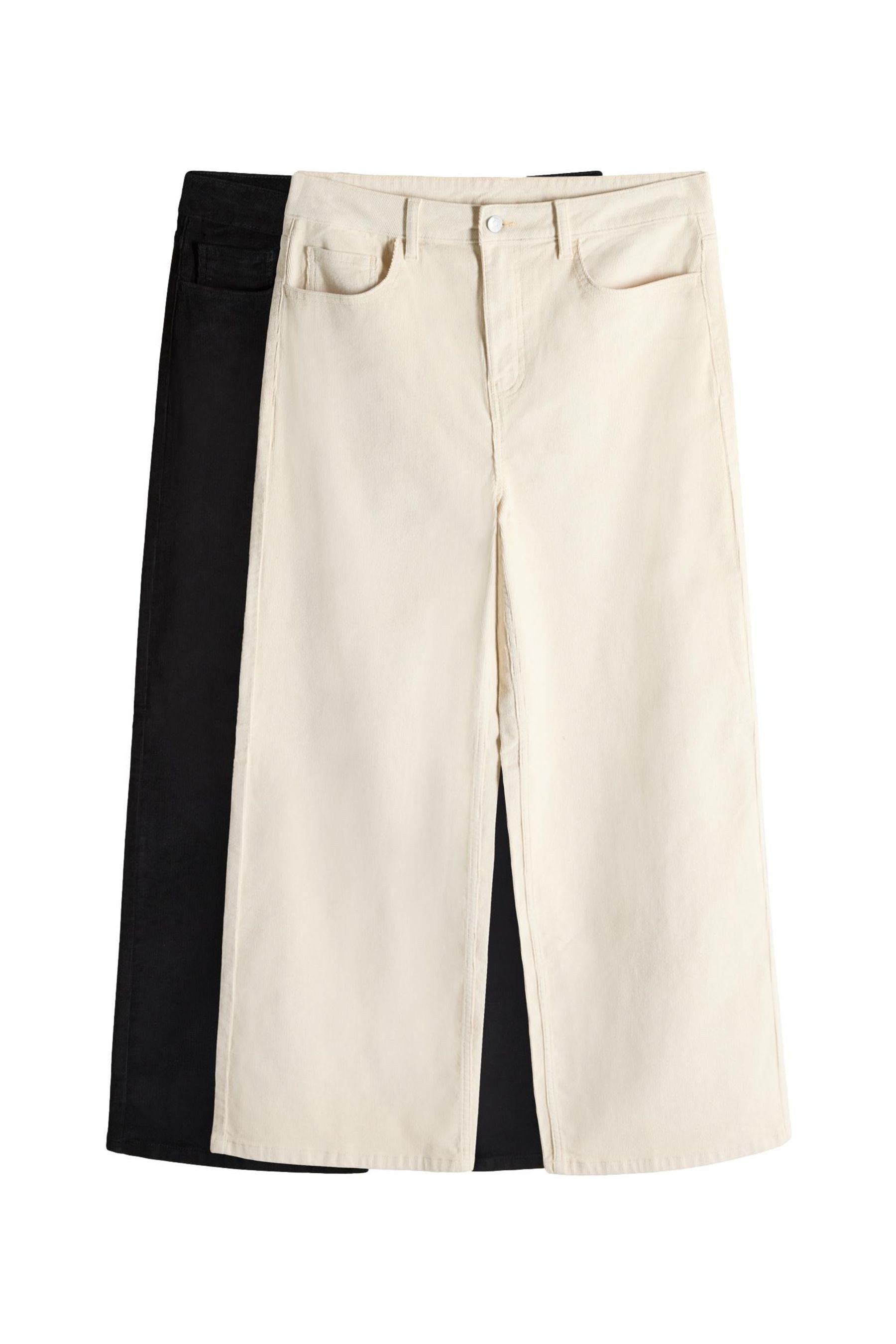Weite Jeans The Set Cordhosen mit weitem Bein, 2er-Pack