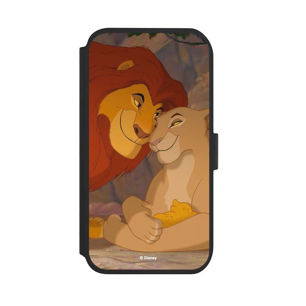 NIVOCASE Handyhülle König der Löwen Disney Liebe Lion Love, Apple iPhone 11 Klapphülle Handyhülle aus Kunst Leder NIVOflip schwarz